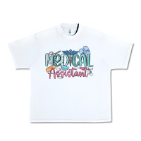 White medical assistant nurse Urban Heavy Tee - MaliasSmallBusiness