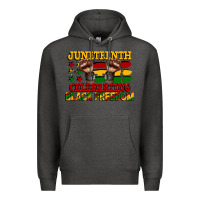 Charcoal Heather juneteenth celebrating black freedom Premium Hoodie - CowGirlArtShop