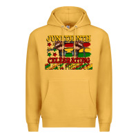 Mustard juneteenth celebrating black freedom Premium Hoodie - CowGirlArtShop