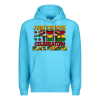Ocean Blue juneteenth celebrating black freedom Premium Hoodie - CowGirlArtShop