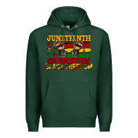 Sports Green juneteenth celebrating black freedom Premium Hoodie - CowGirlArtShop