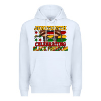 White juneteenth celebrating black freedom Premium Hoodie - CowGirlArtShop