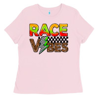 Bubblegum Pink race vibes Ladies Tee - AdoDesignShop