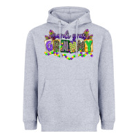 Heather Grey mardi gras grammy Heavyweight Hoodie - CowGirlArtShop
