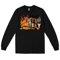 Black happy turkey day Long Sleeve Tee - MaliasSmallBusiness