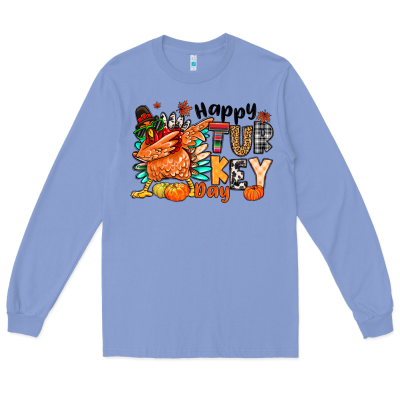 Happy Turkey Day Long Sleeve Tee by MaliasSmallBusiness | Teevron