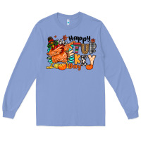 Colony Blue happy turkey day Long Sleeve Tee - MaliasSmallBusiness