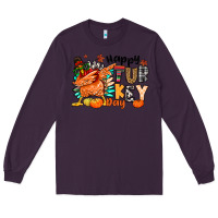 Plum happy turkey day Long Sleeve Tee - MaliasSmallBusiness
