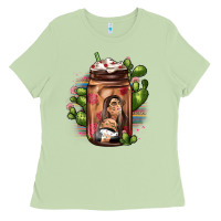 Matcha mexican coffee cup cactus Ladies Tee - JahusDesignShop