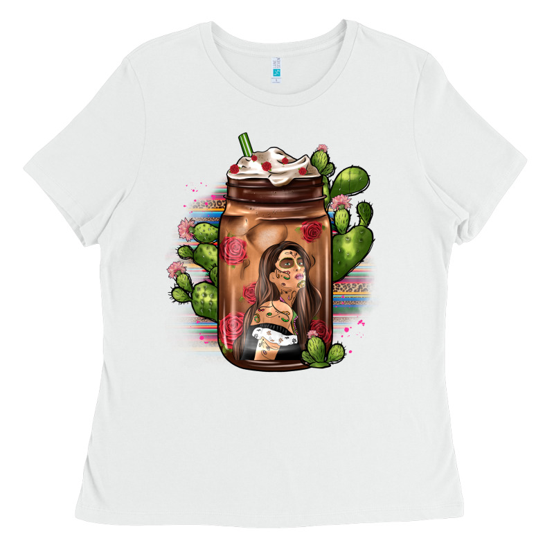 Mexican Coffee Cup Cactus Ladies Tee by JahusDesignShop | Teevron