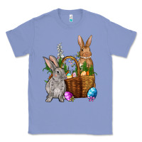 Colony Blue Bunnys carrots eggs with basket Easter Classic Tee - NancyCooperArtShop