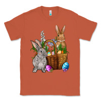 Copper Bunnys carrots eggs with basket Easter Classic Tee - NancyCooperArtShop