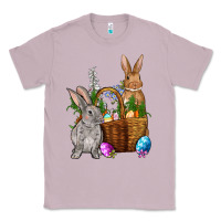 Lilac Bunnys carrots eggs with basket Easter Classic Tee - NancyCooperArtShop
