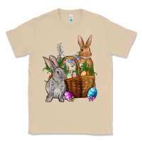 Mushroom Bunnys carrots eggs with basket Easter Classic Tee - NancyCooperArtShop