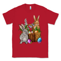 Red Bunnys carrots eggs with basket Easter Classic Tee - NancyCooperArtShop