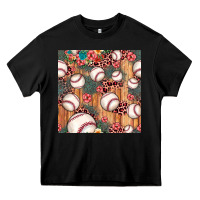 Black baseball leopard seamless pattern Heavy Core Tee - JahusDesignShop