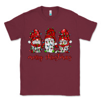 Burgundy merry christmas gnome with christmas lights Classic Tee - JahusDesignShop