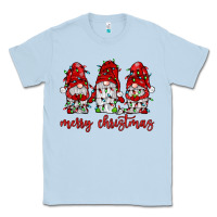 Dusty Blue merry christmas gnome with christmas lights Classic Tee - JahusDesignShop