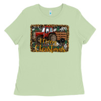 Matcha Merry Christmas Tractor Ladies Tee - RanaPortraitStore