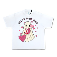 White will you be my boo Urban Heavy Tee - MaliasSmallBusiness
