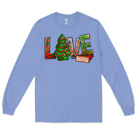 Colony Blue Love Christmas tree cake Long Sleeve Tee - NancyCooperArtShop