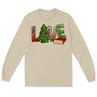 Mushroom Love Christmas tree cake Long Sleeve Tee - NancyCooperArtShop