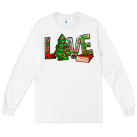 White Love Christmas tree cake Long Sleeve Tee - NancyCooperArtShop