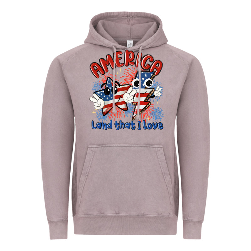 America Land That I Love Vintage Hoodie by MaliasSmallBusiness | Teevron