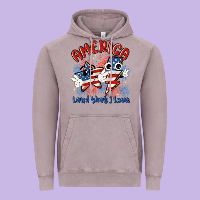 America Land That I Love Vintage Hoodie Designed By Maliassmallbusiness