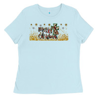 Baby Blue merry christmas cross Ladies Tee - JahusDesignShop