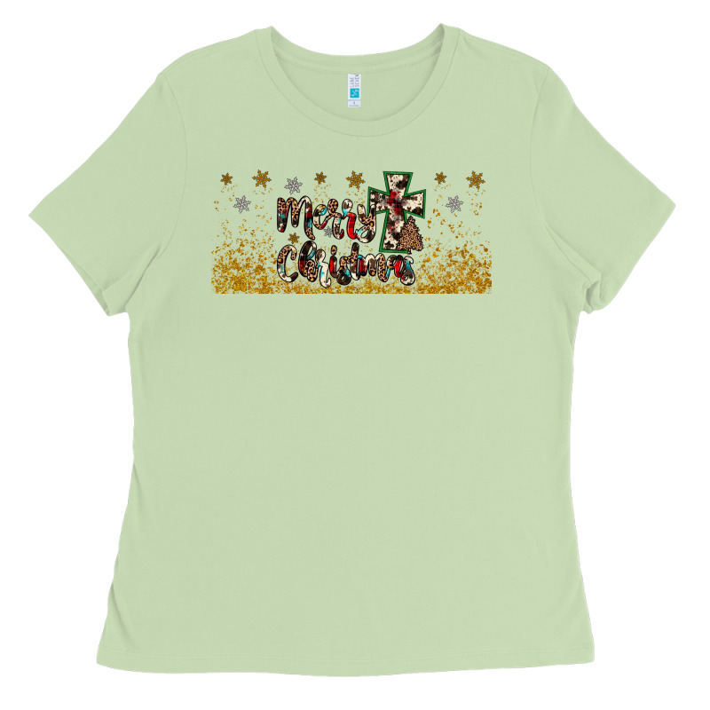 Merry Christmas Cross Ladies Tee by JahusDesignShop | Teevron