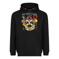 Black meowdi gras mardi gras cat Heavyweight Hoodie - CowGirlArtShop