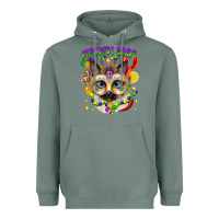 Sage meowdi gras mardi gras cat Heavyweight Hoodie - CowGirlArtShop