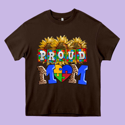 Proud Mom Heavy Core Tee Designed By Adodesignshop