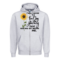 Heather Grey I Will Choose To Find Joy In The Journey That God Zipper Hoodie - Bettercallsaul