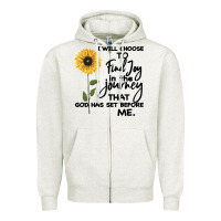 Oatmeal Heather I Will Choose To Find Joy In The Journey That God Zipper Hoodie - Bettercallsaul
