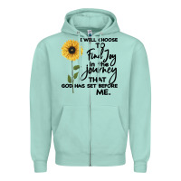 Seafoam I Will Choose To Find Joy In The Journey That God Zipper Hoodie - Bettercallsaul