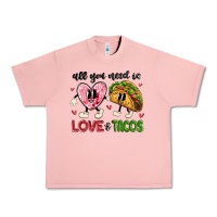 Salmon all you need is love and tacos Urban Heavy Tee - MaliasSmallBusiness