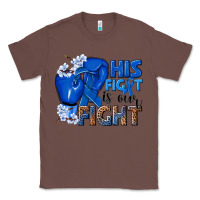 Chestnut his fight is our fight colon cancer blue ribbon Classic Tee - NancyCooperArtShop