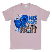 Lilac his fight is our fight colon cancer blue ribbon Classic Tee - NancyCooperArtShop
