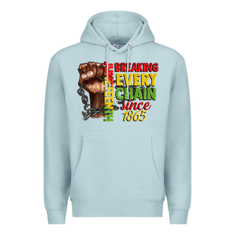 Juneteenth Breaking Every Chain Since 1865 Premium Hoodie by CowGirlArtShop | Teevron