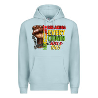Blue Mist juneteenth breaking every chain since 1865 Premium Hoodie - CowGirlArtShop