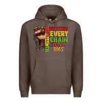 Coffee juneteenth breaking every chain since 1865 Premium Hoodie - CowGirlArtShop