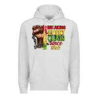 Dove Grey juneteenth breaking every chain since 1865 Premium Hoodie - CowGirlArtShop