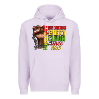 Lilac juneteenth breaking every chain since 1865 Premium Hoodie - CowGirlArtShop
