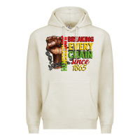 Oatmeal Heather juneteenth breaking every chain since 1865 Premium Hoodie - CowGirlArtShop