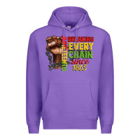 Purple juneteenth breaking every chain since 1865 Premium Hoodie - CowGirlArtShop