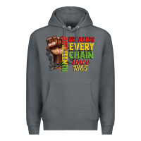 Rock juneteenth breaking every chain since 1865 Premium Hoodie - CowGirlArtShop