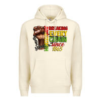 Sandshell juneteenth breaking every chain since 1865 Premium Hoodie - CowGirlArtShop