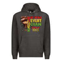 Smoke juneteenth breaking every chain since 1865 Premium Hoodie - CowGirlArtShop